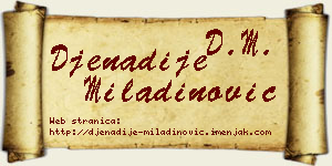 Đenadije Miladinović vizit kartica